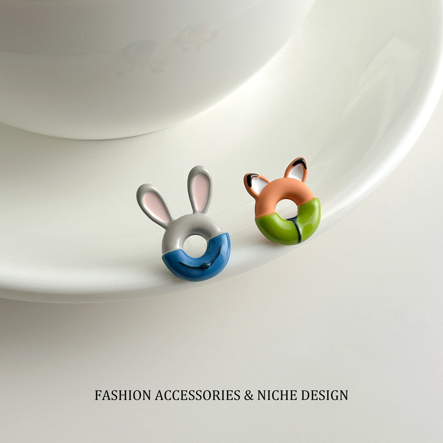 新款卡通动漫动物朱迪尼克狐狸兔子耳钉耳环女新款疯狂动物城耳钉