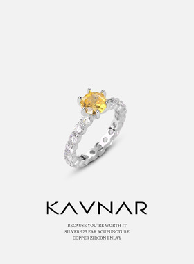 超闪名媛风超大几何圆形锆石闭口指环戒指女小众轻奢食指戒