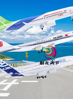 飞机模型真合金空客a380原型机波音747国航c919商飞319中国机长