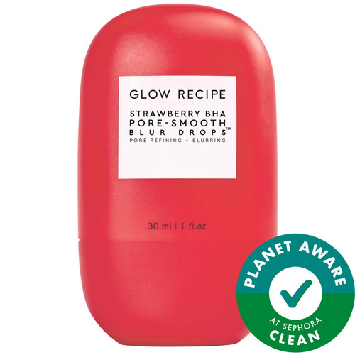 现货Glow Recipe草莓果酸妆前精华30ml 磨皮收缩毛孔吸油控油哑光