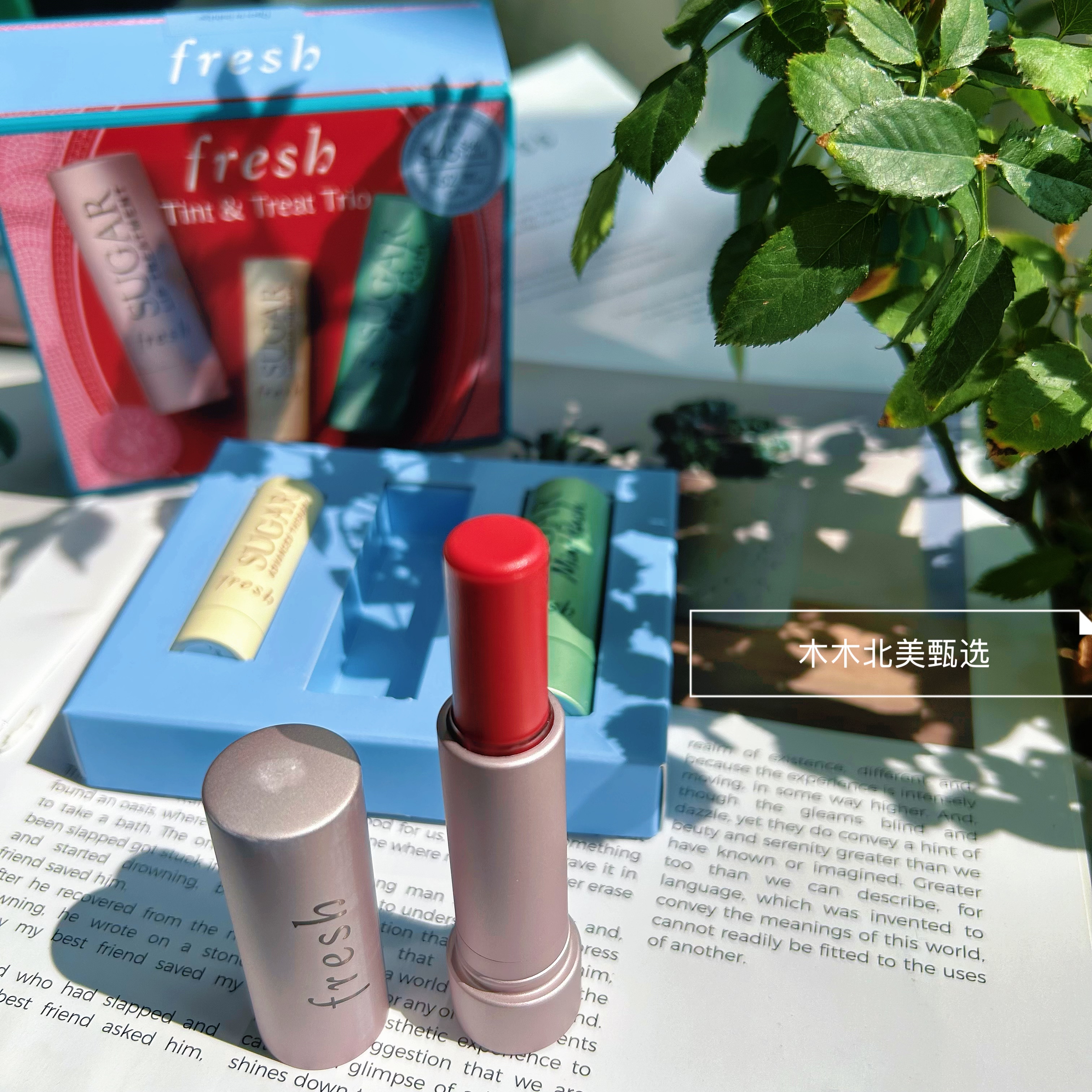 海淘现货 Fresh 馥蕾诗 黄糖丰盈臻润护唇膏 玫瑰润唇膏 无色4.3g