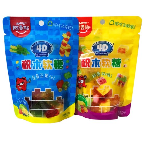 阿麦斯4D积木果汁软糖72g