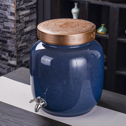 中式陶瓷纯色加厚密封油壶