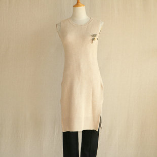 我爱我的恋衣坊商场撤柜专柜正品安纳苏丝秋冬无袖套头M084针织衫