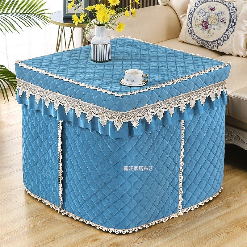 新款电炉罩烤火罩加厚方形麻将机罩烤火桌布电取暖桌罩烤火桌子罩