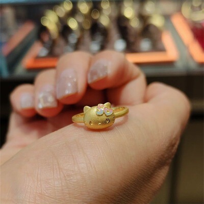 Hello Kitty凯蒂猫50周年限定款戒指经典蝴蝶结可爱甜美精致礼物