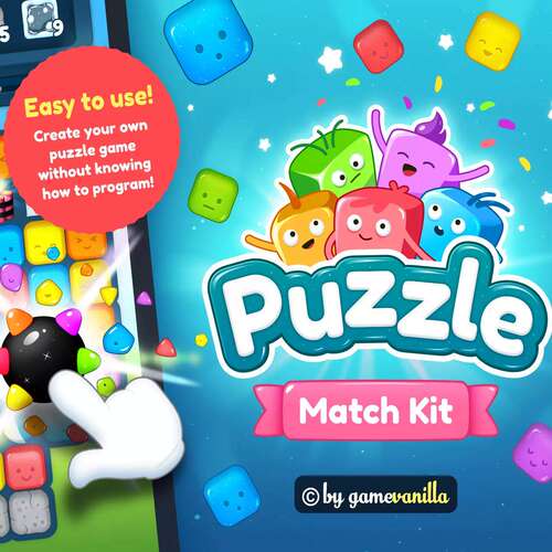 Unity原始码 Puzzle Match Kit Unity 游戏原始码 Unity2022.3.11