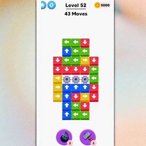 Unity2022 方块挪一挪消除 Unity小游戏源码箭头