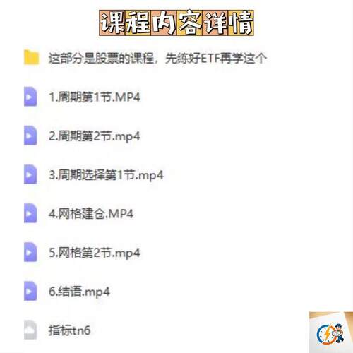 新版ETF场内基金稳定盈利入门教程波浪理论网格交易定投方法课程