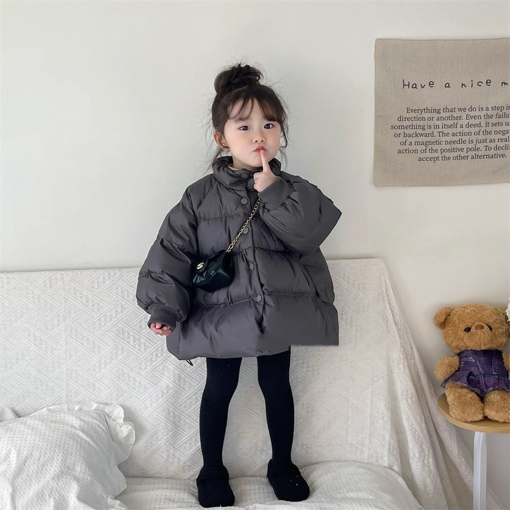 女童中长款羽绒服冬季白鸭绒外套