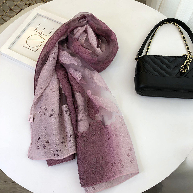 紫色气质渐变色丝巾长款披肩送礼妈妈款围巾女士春秋季欧根纱纱巾,服饰配件/皮带/帽子/围巾,围巾/丝巾/披肩,淘宝优惠券,粉丝福利购,淘宝优惠卷