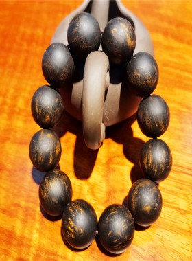 沉香加里曼丹文玩女士佛珠手链