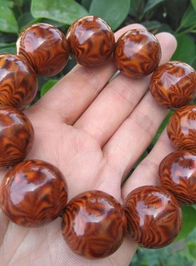 蜜蜡单圈男女款黄花梨文玩佛珠