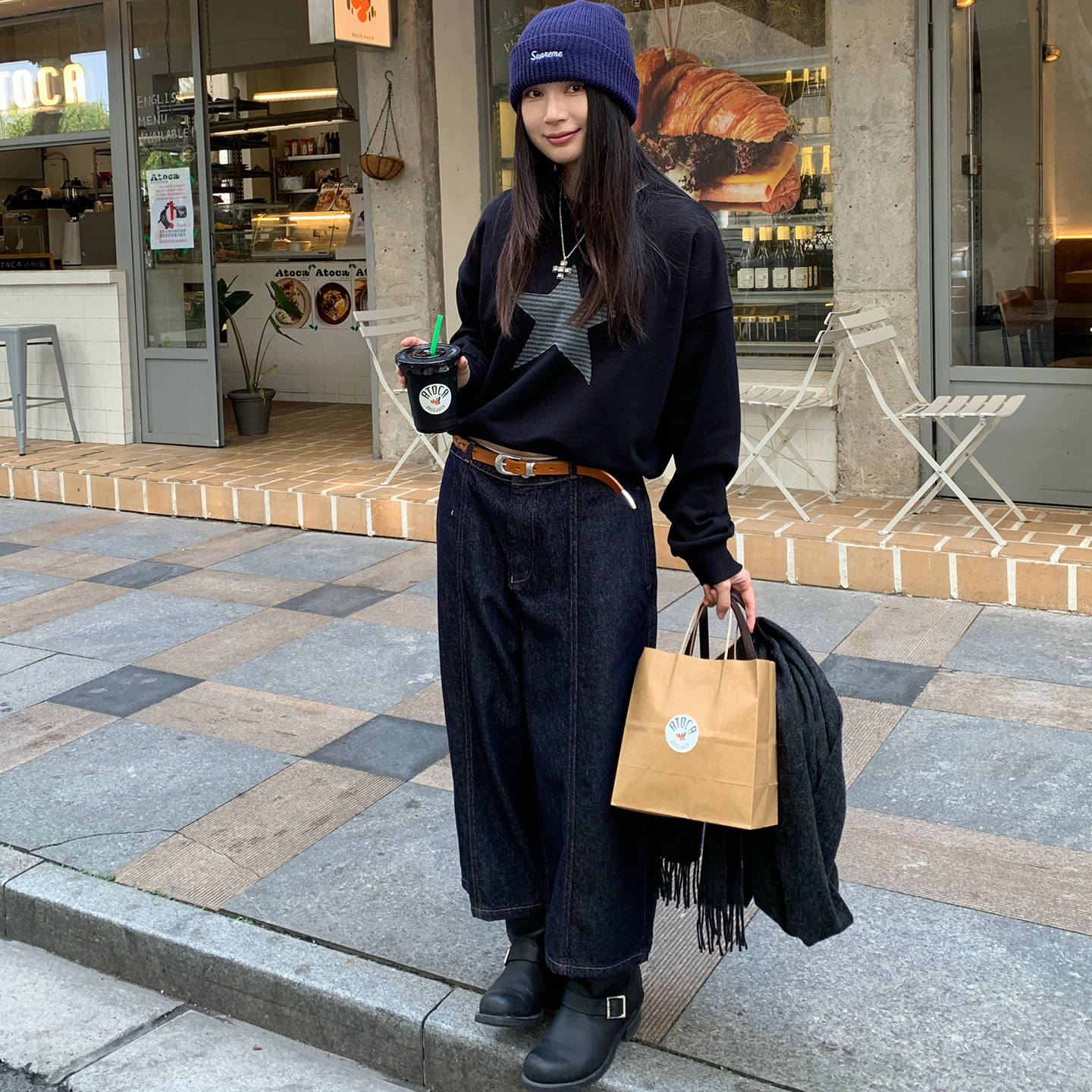 7AM10PM【11.24 00:00 新品】原色牛仔 重工九分牛仔裤