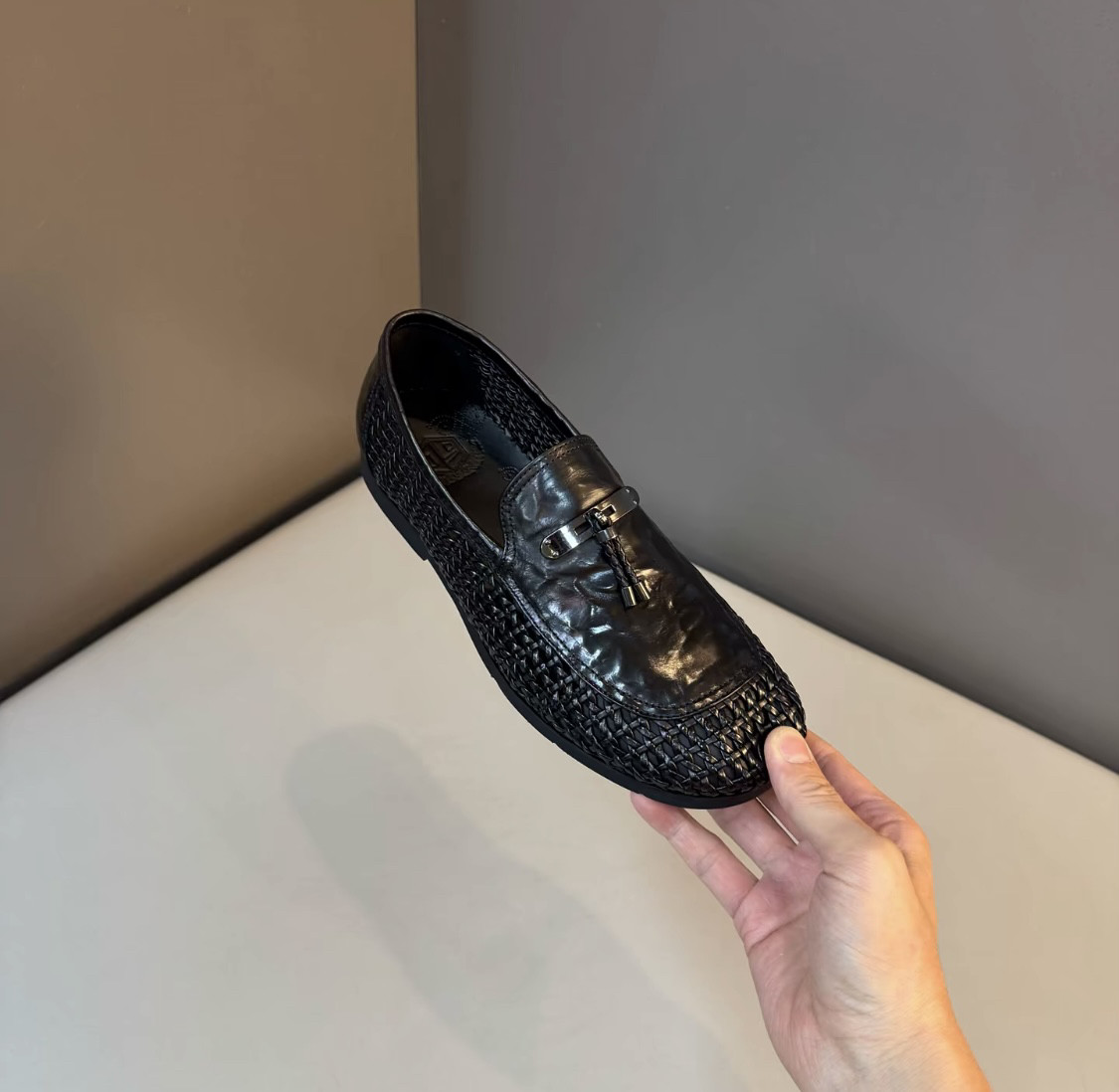 2026夏季新款纯皮男鞋时尚舒适男士休闲豆豆鞋简约透气潮流男网鞋