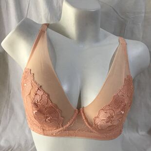 嘉莉诗内衣正品清仓戴安娜大胸显小大码水晶杯文胸性感超薄款胸罩