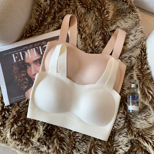 提未苏无钢圈聚拢背心式文胸