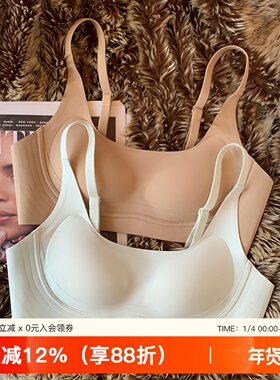 日本无痕裸感内衣女薄款小胸聚拢软支撑无钢圈收副乳防下垂文胸罩