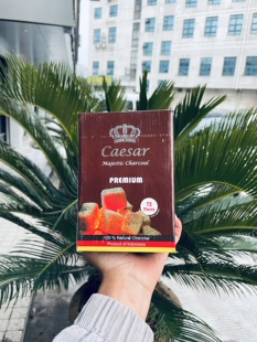 Caesarcharcoal72片凯撒进口阿拉伯水烟椰壳炭方块木炭椰碳椰子碳