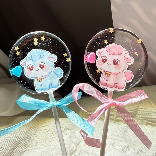 羊宝宝棒棒糖糖果马好孕试管移植创意卡通儿童定制食品零食波板糖