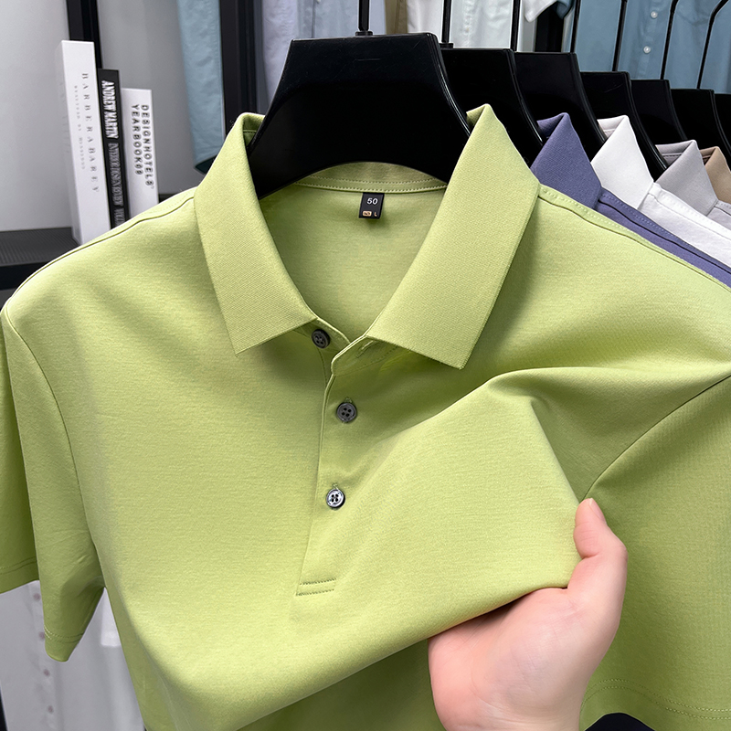 高密120支双面丝光棉短袖翻领