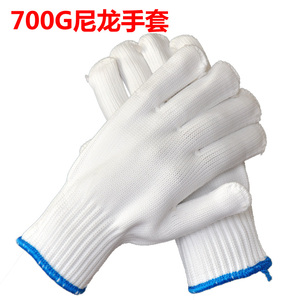 手套劳保防护手套棉线尼龙纯棉工作手套耐磨劳保指套护指耐磨印字