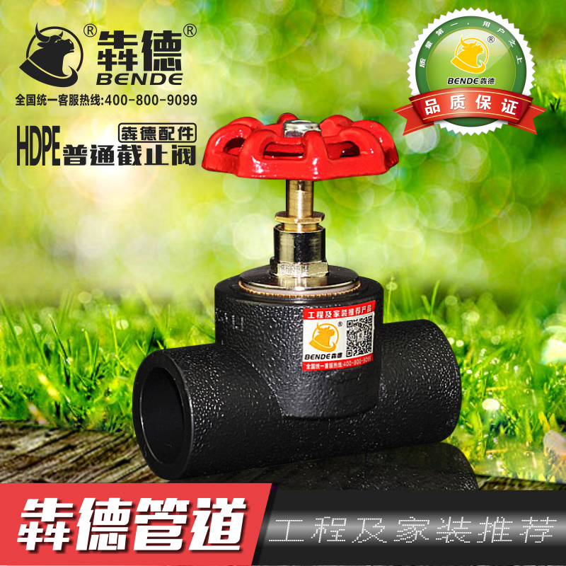 pe普通截止阀门开关4分20 6分25 1寸32铜芯40闸阀50 63 75 90 110