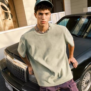 3XL 只剩2XL 仿麂皮绒T恤 清了 精品清仓