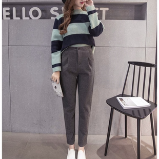 微瑕清仓 轻微脏 毛呢哈伦裤 休闲裤 清了 萝卜裤