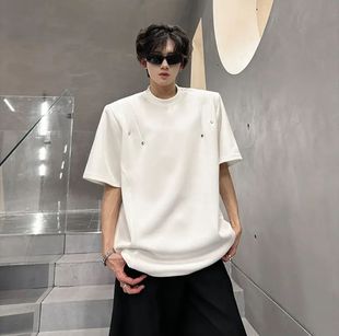 包邮 2025夏季 青少年美式 痞帅简约短袖 满68 复古时尚 T恤 精品