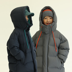 呦奇冬新款 羽絨服特價(jià) 促銷 連帽寬松男女童90白鴨絨加厚保暖加長(zhǎng)款