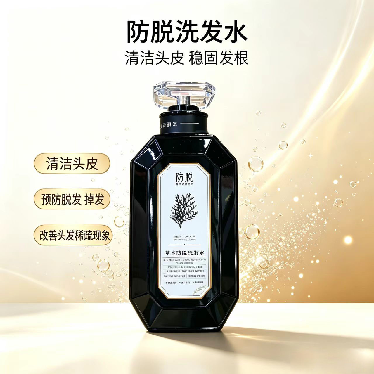 醒慕防脱发洗发水清洁头发改善掉发头发稀疏生姜山茶籽油当归提取