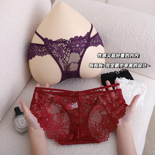 大花古韵网纱刺绣时尚风女三角裤