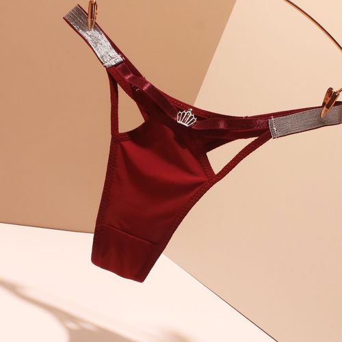 三角裤英文新薄款低腰女夏季冰丝