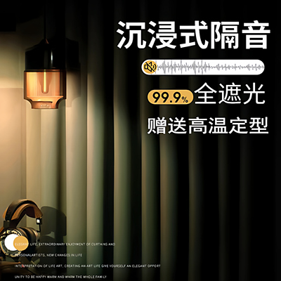 2025新款卧室窗帘遮光客厅飘窗