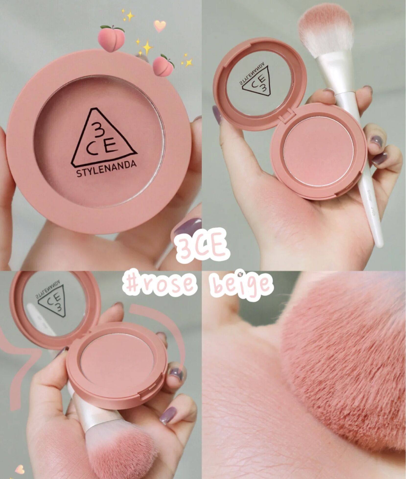 包邮3ce单色腮红试色小样分装宋智雅rose beige蜜桃橘mono pink