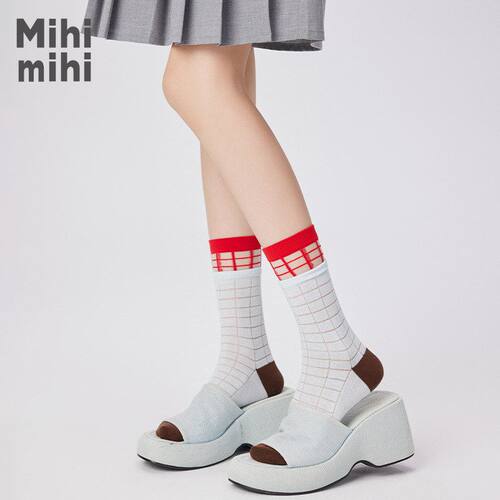 Mihimihi袜子男小腿新款上市休闲春夏优质夏季女士精品撞色消臭春