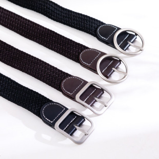 帆布腰带女士弹力编织松紧皮带男女韩版 带潮 简约百搭休闲ins风裤