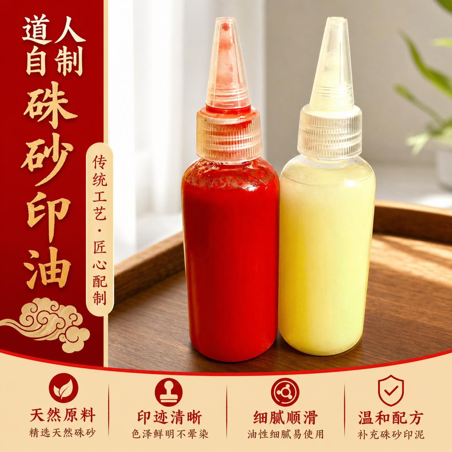 道家朱砂印油蓖麻泥补充