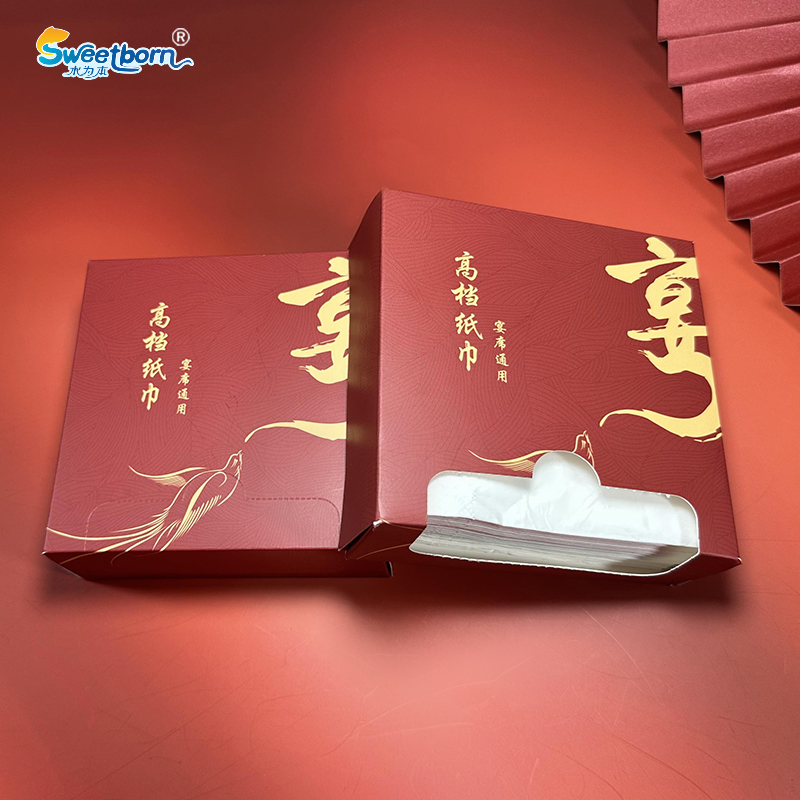 水为本 超大盒抽纸巾酒店餐厅专用干纸巾高档餐巾纸抽纸 定制logo