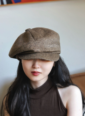 Earthtone“自由时刻”复古英伦风贝雷帽女秋冬新款画家帽鸭舌帽
