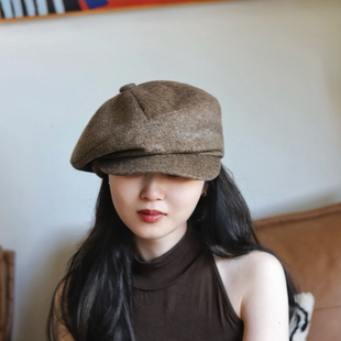 Earthtone“自由时刻”复古英伦风贝雷帽女秋冬新款画家帽鸭舌帽