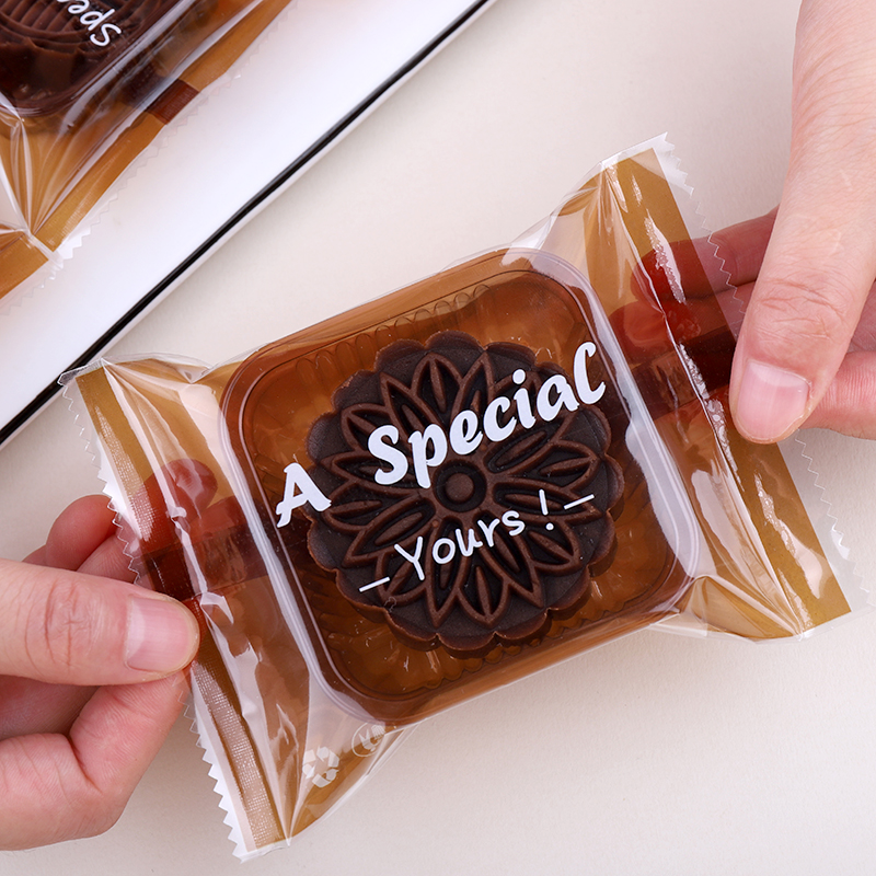 加厚月饼包装袋带托单独机封袋