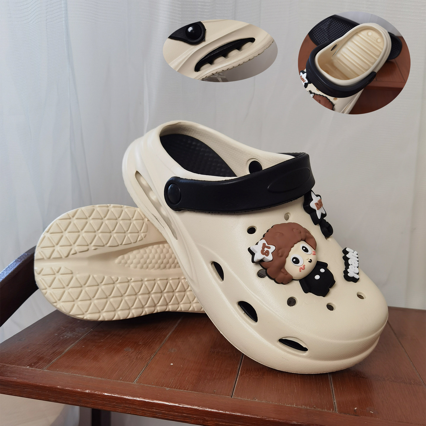 美人桥亲子夏季厚底EVA洞洞鞋