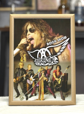 Aerosmith史密斯飞船乐队挂画空中铁匠大嘴泰勒摇滚海报装饰画