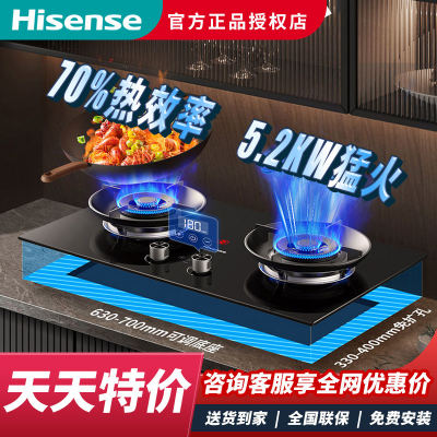 Hisense/海信 DB33燃气灶天然气家用双灶5.2kW180min智能定时台嵌