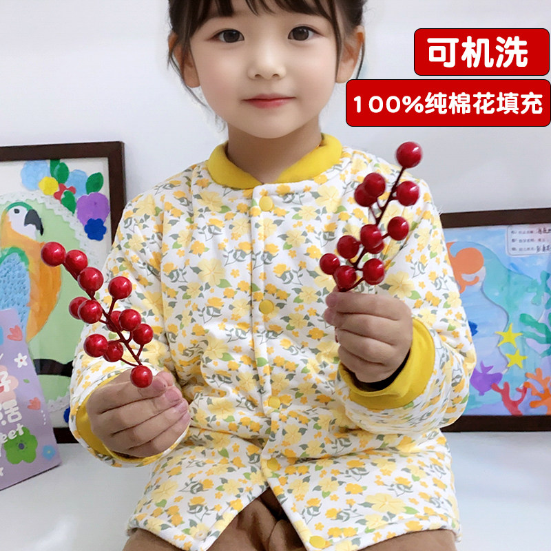 宝宝纯棉花保暖衣男女中小儿童手工夹棉内穿棉衣棉袄内胆上衣秋冬