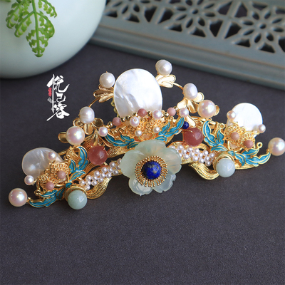 发饰悦己容岫玉蝶贝套装百搭