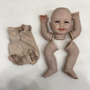 22英寸仿真婴儿重生娃娃四颗牙洋娃娃 未组装DIY模具 彩绘套装
