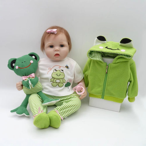 55CM soft body reborn baby doll lifelike real touch baby
